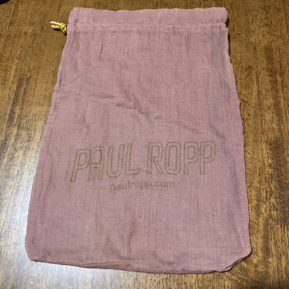 Paul Ropp Dust Bag Drawstring Storage Pouch Pink Linen Cotton 16x11.5
